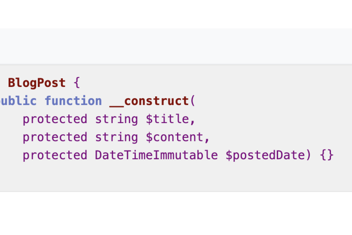 PHP 8: Constructor property promotion